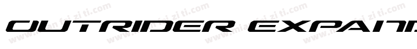 Outrider Expanded Bold Italic Expan字体转换